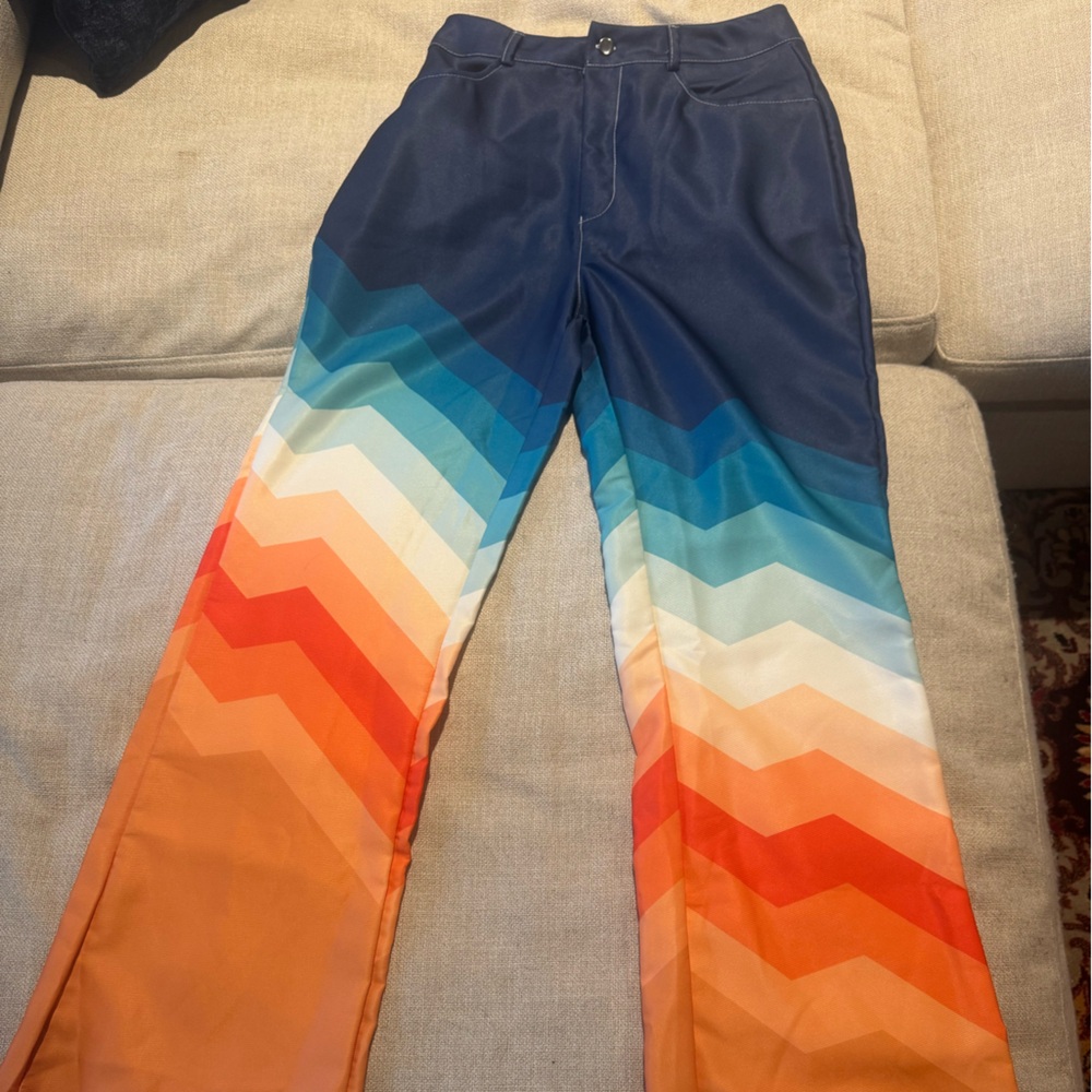 Colorful Chevron Pattern Pants